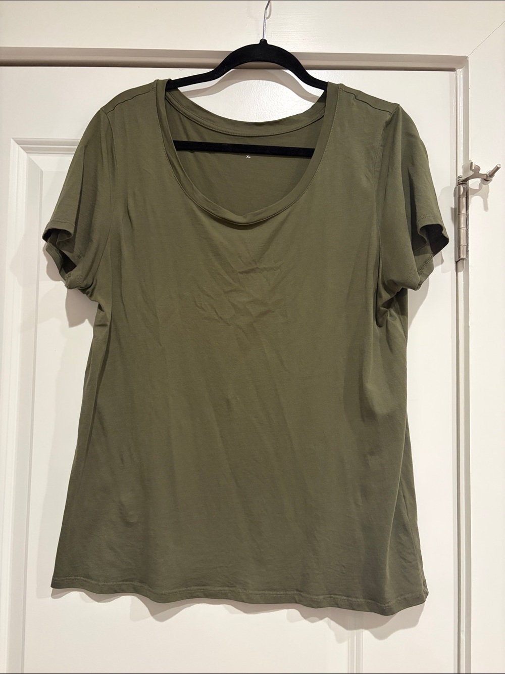 Quince Classic Scoop Neck Women's Tee - Olive Green